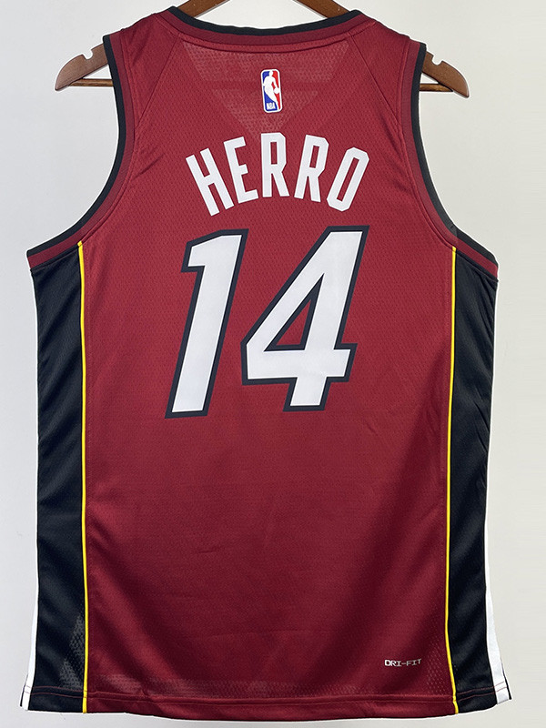 22-23 HEAT HERRO #14 Red Top Quality Hot Pressing NBA Jersey (Trapeze Edition) 飞人版