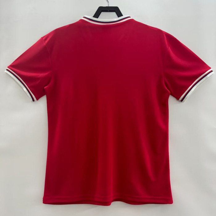 1980-1982 England Away Red Retro Soccer Jersey