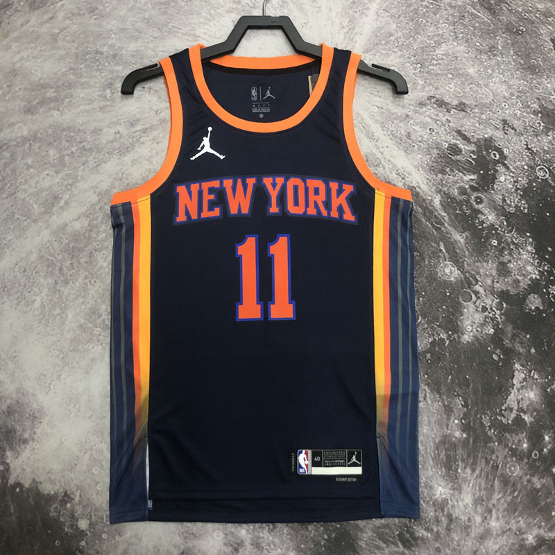 22-23 KNICKS BRUNSON #11 Black Top Quality Hot Pressing NBA Jersey (Trapeze Edition) 飞人版