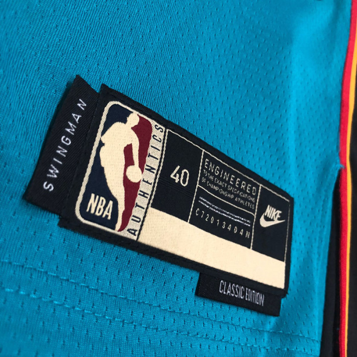 22-23 Pistons HILL #33 Blue Top Quality Hot Pressing NBA Jersey (Retro Logo)