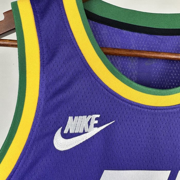 23-24 JAZZ MARKKANEN #23 purple Top Quality Top Quality Hot Pressing NBA Jersey (Retro Logo)