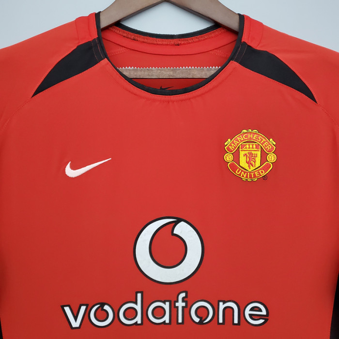 2002-2004 Man Utd Home Long Sleeve Retro Soccer Jersey (长袖)