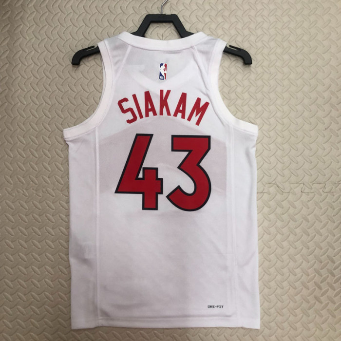 22-23 Raptors SIAKAM #43 White Top Quality Hot Pressing NBA Jersey