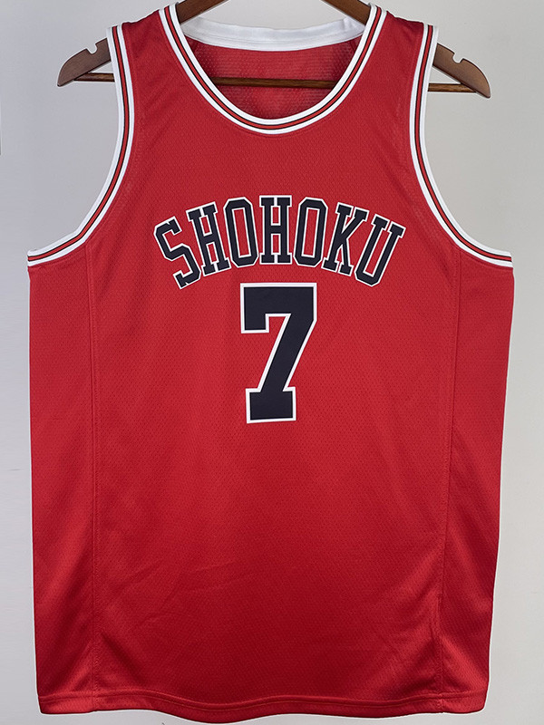 2023 SHOHOKU MIYAGI #7 Red Top Quality Hot Pressing NBA Jersey