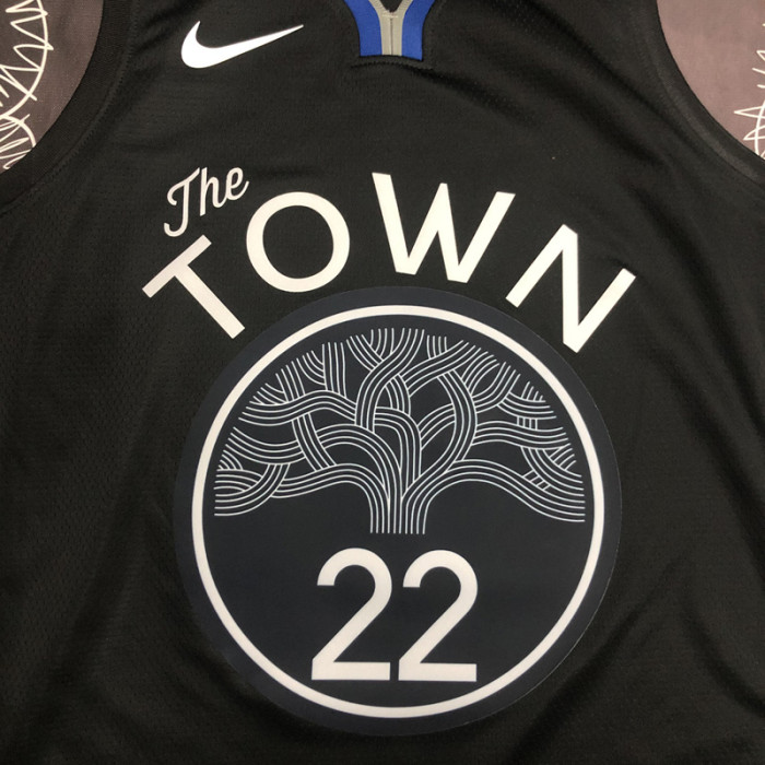 2020 Warriors WIGGINS #22 Black Grey Top Quality Hot Pressing NBA Jersey