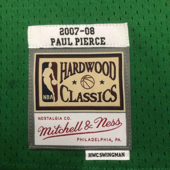 2007-08 CELTICS PIERCE #34 Green Retro Top Quality Hot Pressing NBA Jersey