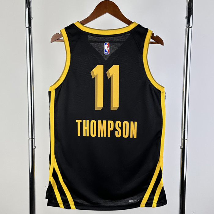 23-24 WARRIORS THOMPSON #11 Black City Edition Top Quality Hot Pressing NBA Jersey (V领)