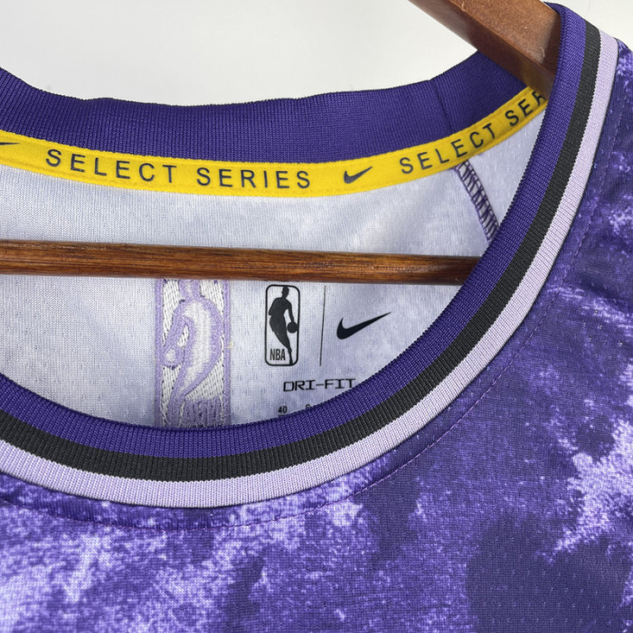 22-23 LAKERS JAMES #6 Purple Top Quality Hot Pressing NBA Jersey (荣耀版)