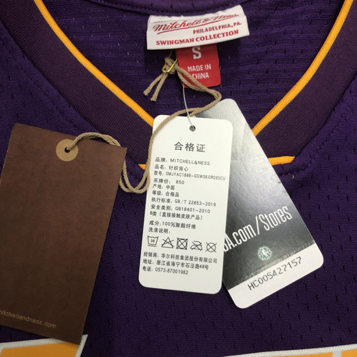 2009 LAKERS BRYANT #24 Purple Retro Top Quality Hot Pressing NBA Jersey