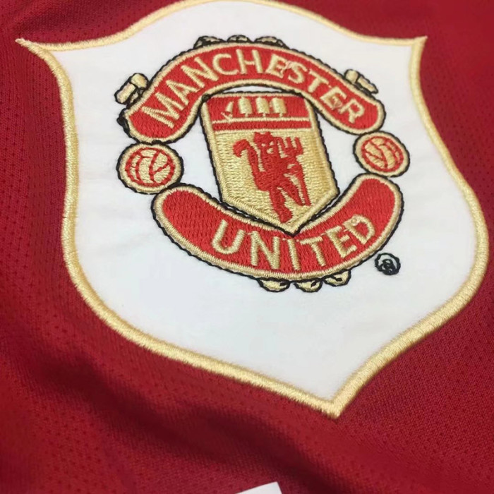 2006-2007 Man Utd Home long sleeve Retro soccer jersey (长袖)