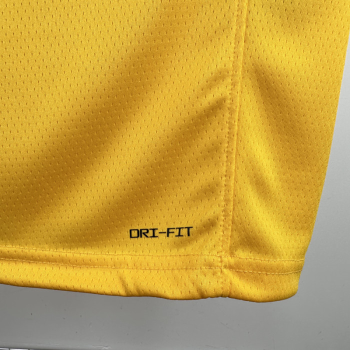 22-23 Lakers JAMES JR. #9 Yellow Top Quality Hot Pressing NBA Jersey(圆领)
