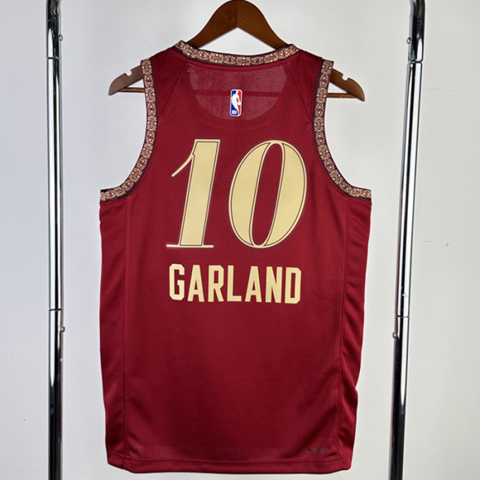 23-24 Cleveland Cavaliers GARLAND #10 Red City Edition Top Quality Hot Pressing NBA Jersey