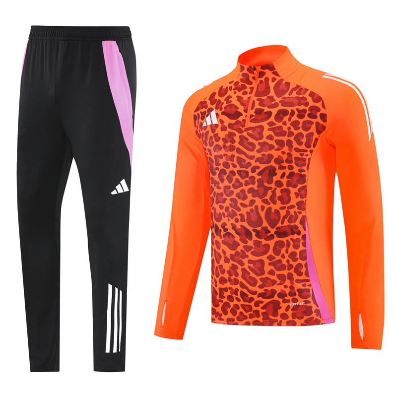 2025 AD Orange Half Pull Tracksuit #AB08 (半拉链)