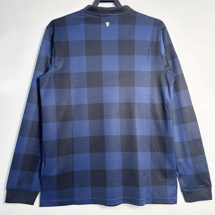 2013-2014 Man Utd Away Long Sleeve Retro Soccer Jersey (长袖)