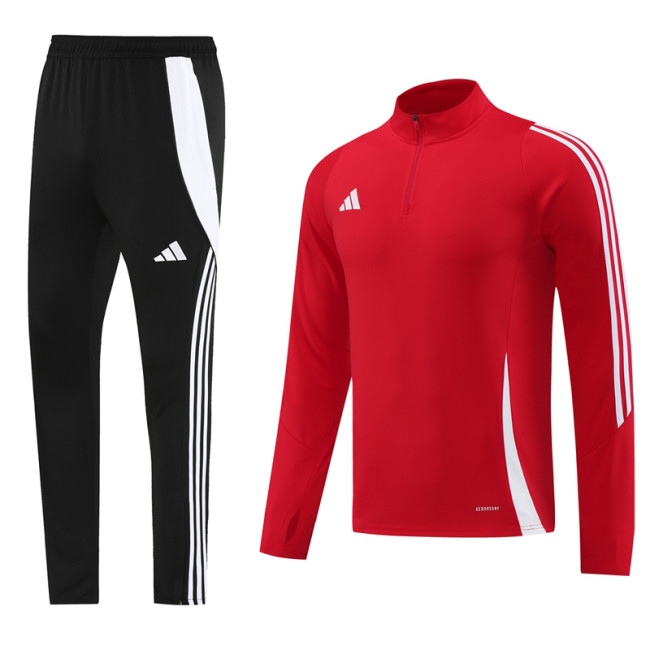 2024 AD Red Half Pull Tracksuit #AB06 (半拉链)