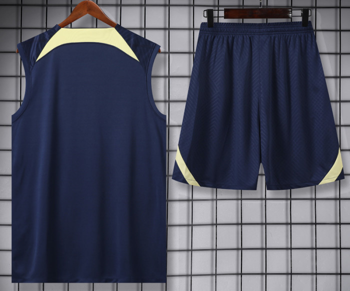 24-25 Club America Dark Blue Tank top and shorts suit