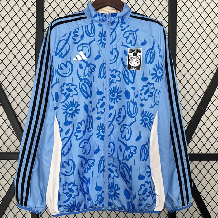 2024 Tigres UANL Blue & Brown Double Sided Windbreaker (双面风衣)