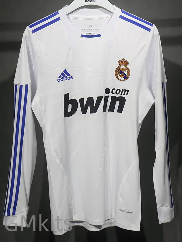 2010-2011 RMA Home Player Version Long Sleeve Retro Soccer Jersey（长袖球员）
