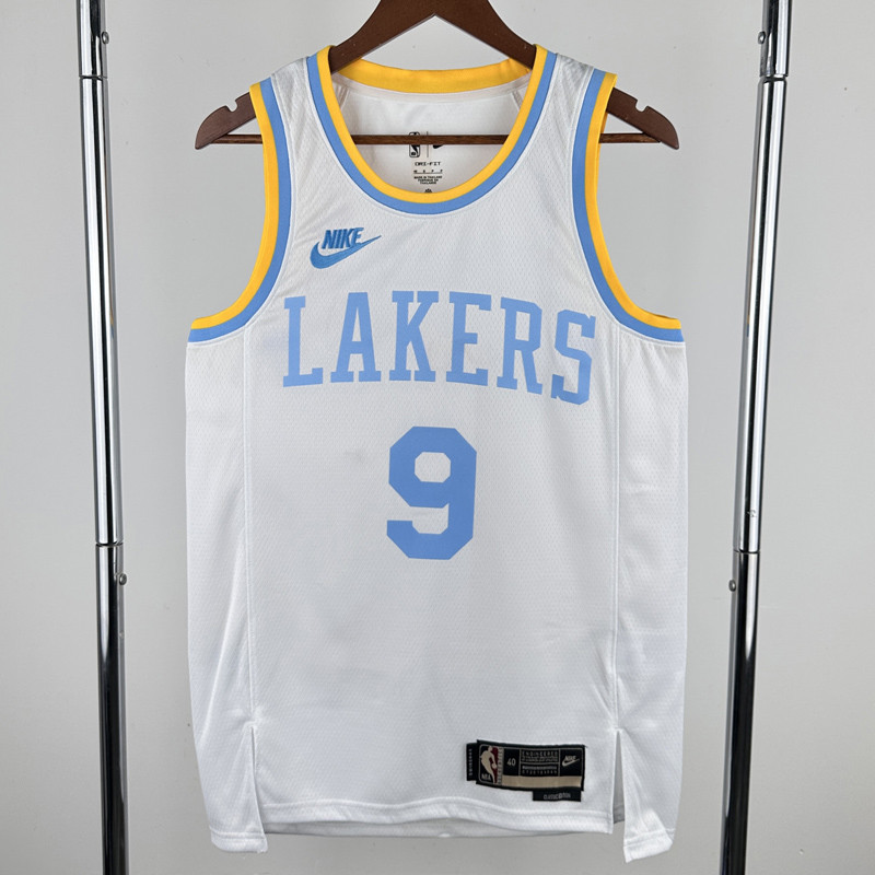22-23 Lakers JAMES JR. #9 White Retro Top Quality Hot Pressing NBA Jersey