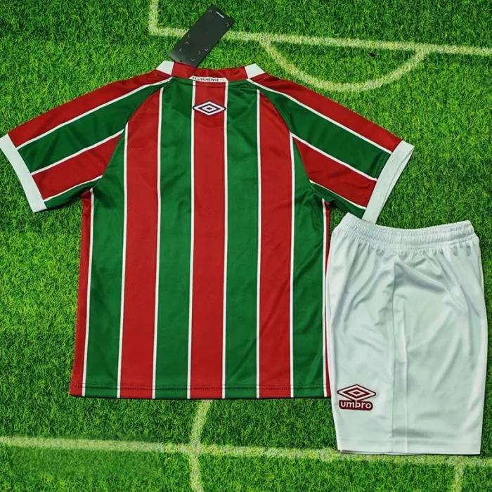 25-26 Fluminense Home Kids Soccer Jersey