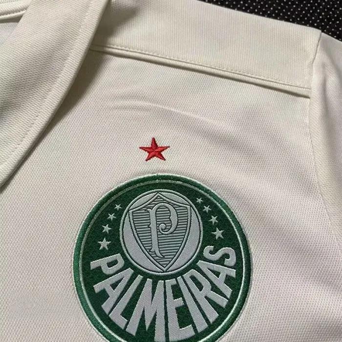 25-26 Palmeiras White Polo Short Sleeve