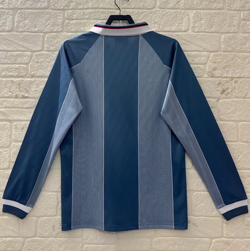 1996 England Away Retro Long Sleeve Soccer Jersey (长袖)