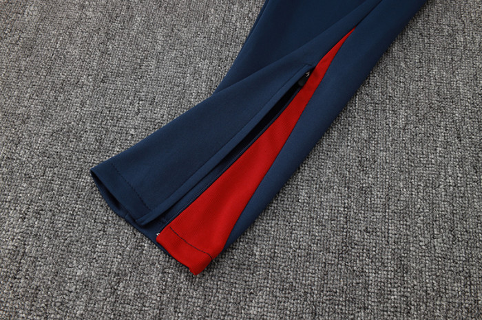 2024 NK Royal Blue Half Pull Tracksuit #05(半拉链)(红色领)