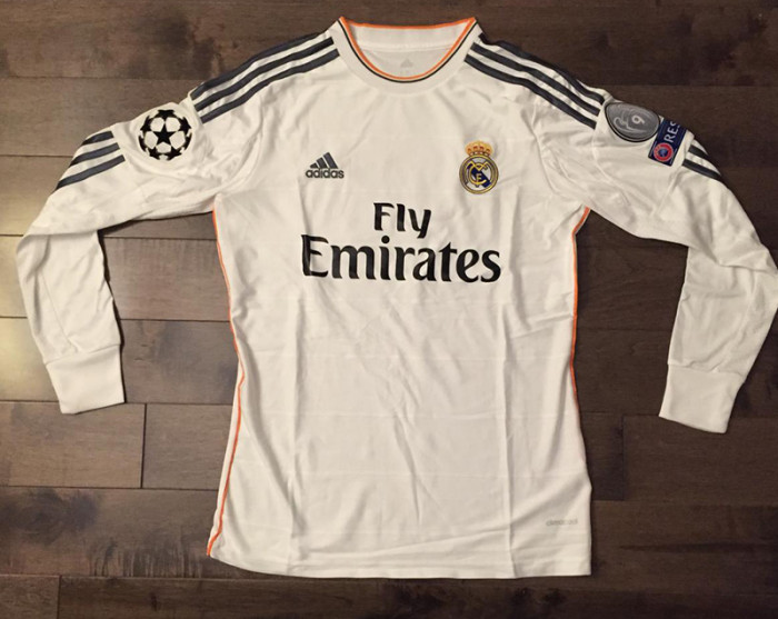 2013-2014 RMA Home Player Version Long Sleeve Retro Soccer Jersey（长袖球员）