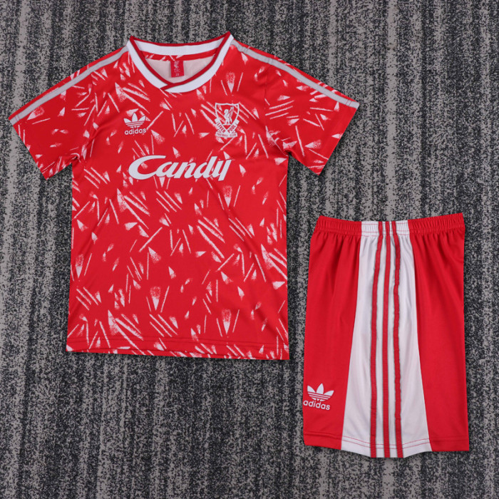 1989-1991 LIV Home Kids Retro Soccer Jersey
