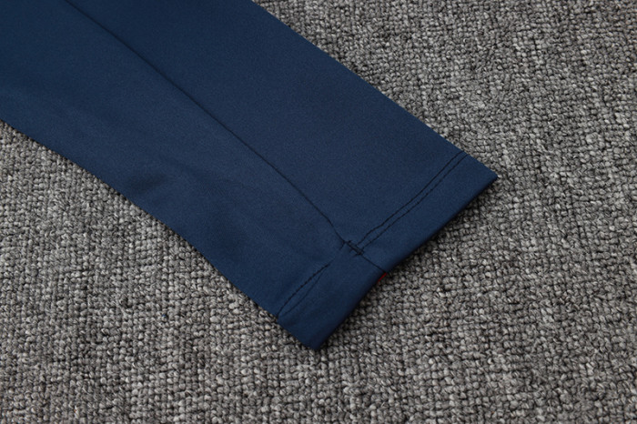 2024 NK Royal Blue Half Pull Tracksuit #05(半拉链)(红色领)