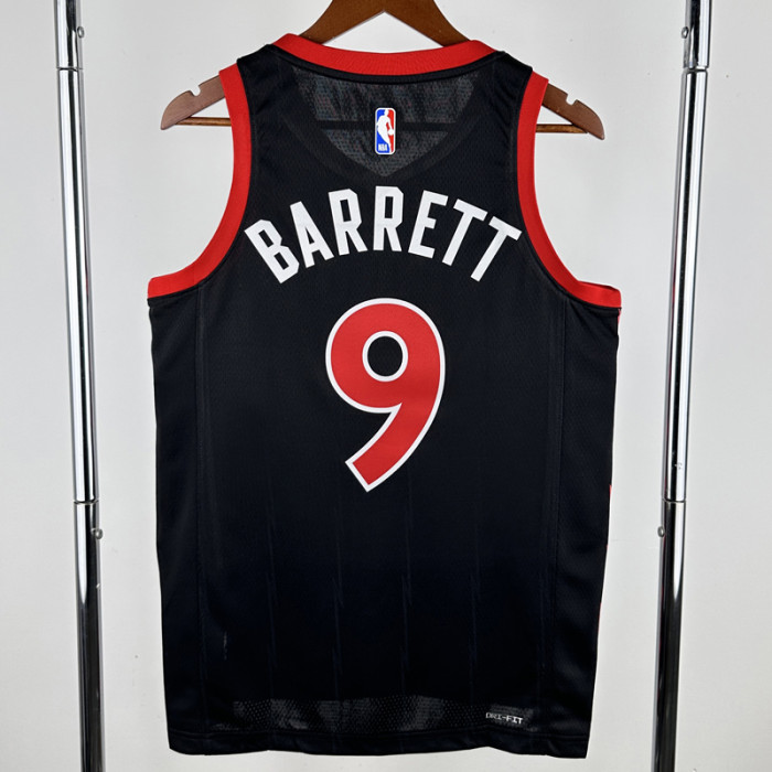 22-23 Raptors BARRETT #9 Black Top Quality Hot Pressing NBA Jersey (Trapeze Edition)飞人版