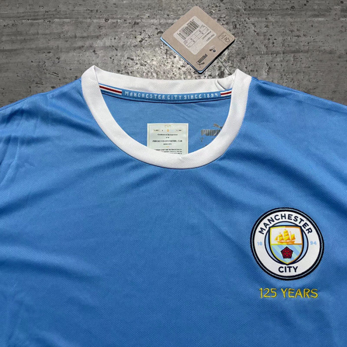 2019 Man City Blue 125th Anniversary Edition Retro Soccer Jersey