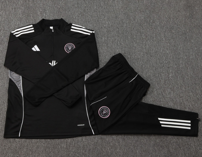 25-26 Inter Miami Black Half Pull Tracksuit #B2521(半拉链)