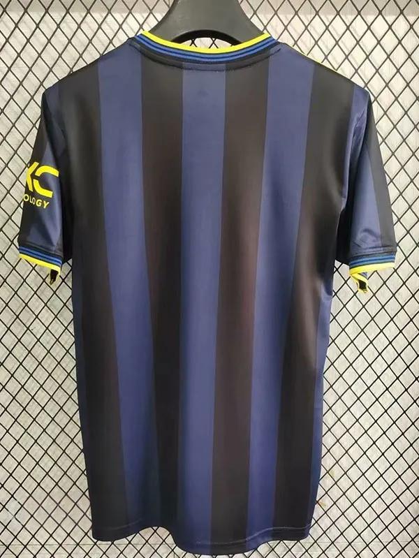 25-26 Man Utd Black Blue Fans Soccer Jersey