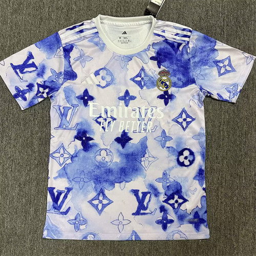 25-26 RMA White Blue Special Edition Fans Training Shirts *L