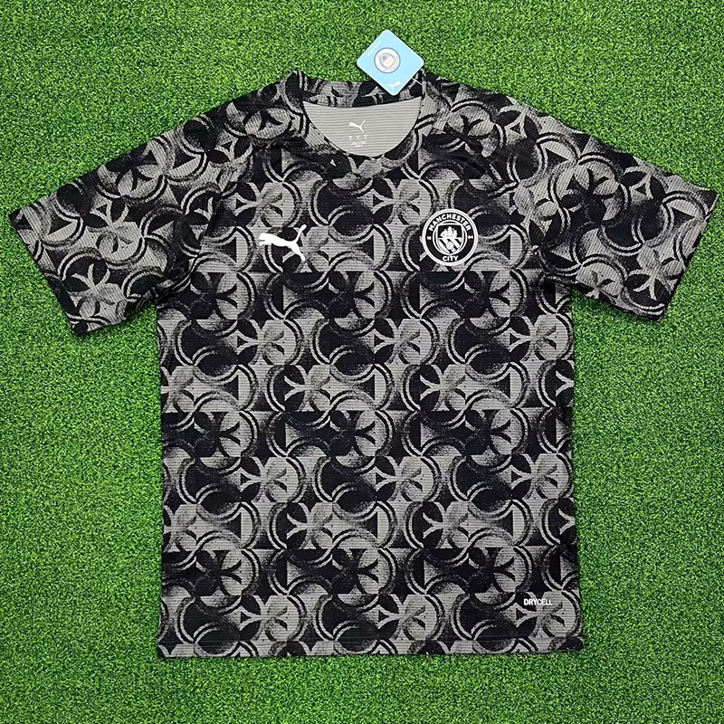 25-26 Man City Grey Black Training shirts