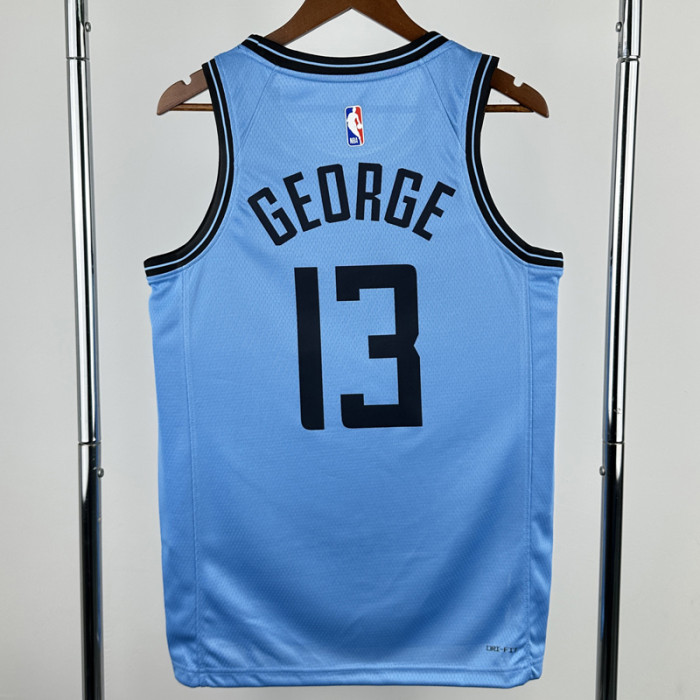24-25 Clippers GEORGE #13 Blue City Edition Top Quality Hot Pressing NBA Jersey