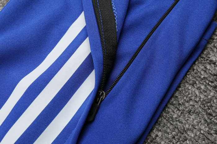 2024 AD Blue Kids Half Pull Tracksuit (童装)(半拉链)