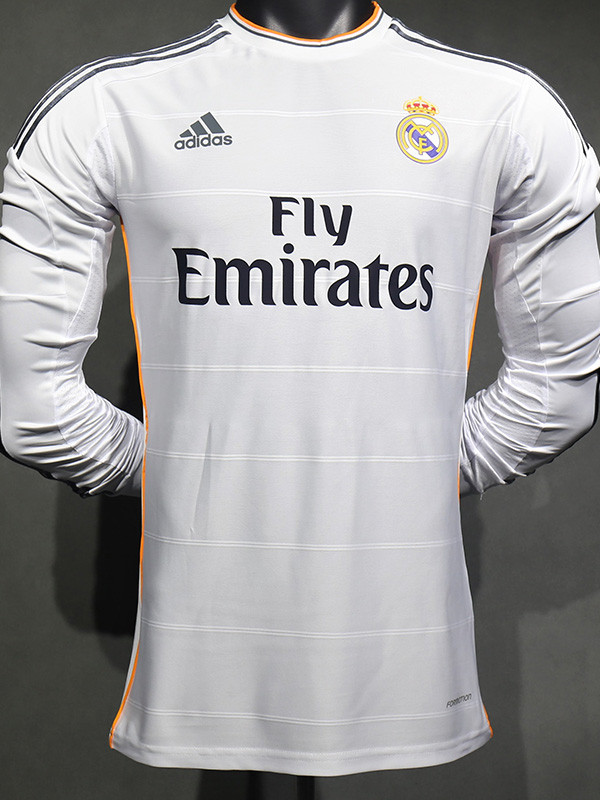 2013-2014 RMA Home Player Version Long Sleeve Retro Soccer Jersey（长袖球员）