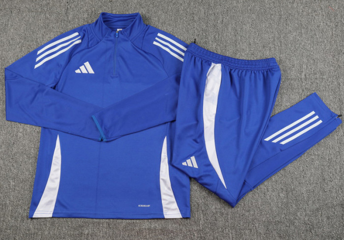 2024 AD Blue Half Pull Tracksuit (半拉链)