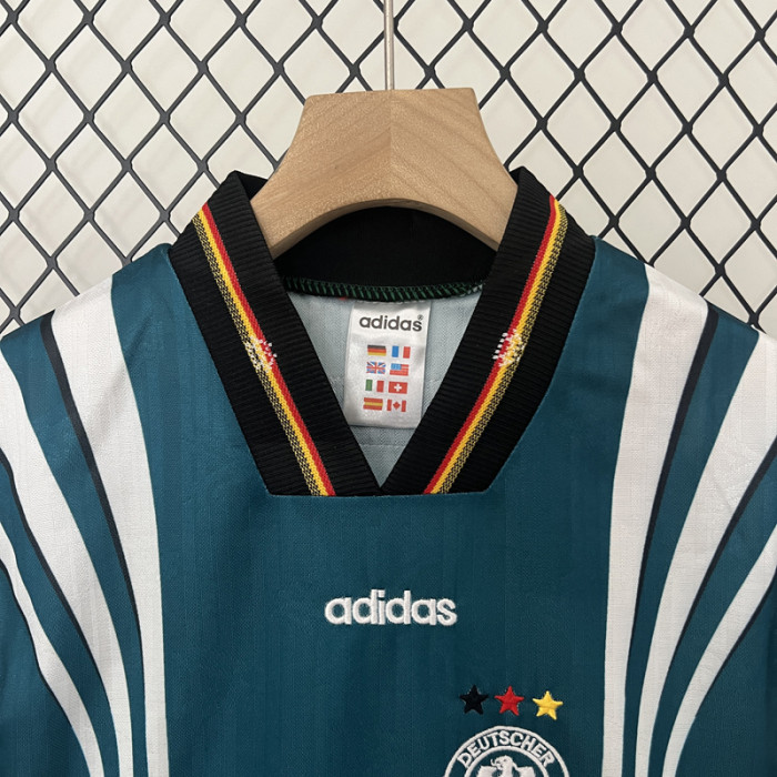 1996 Germany Away Kids Retro Soccer Jersey