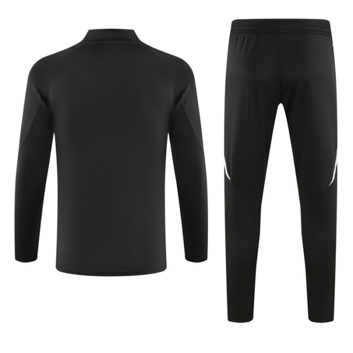 2024 AD Black Half Pull Tracksuit (半拉链)