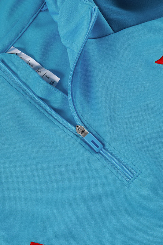 25-26 Flamengo Blue Kids Half Pull Tracksuit (童装)(半拉链)