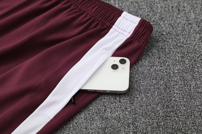 25-26 Bayern Brown Red Polo Tracksuit