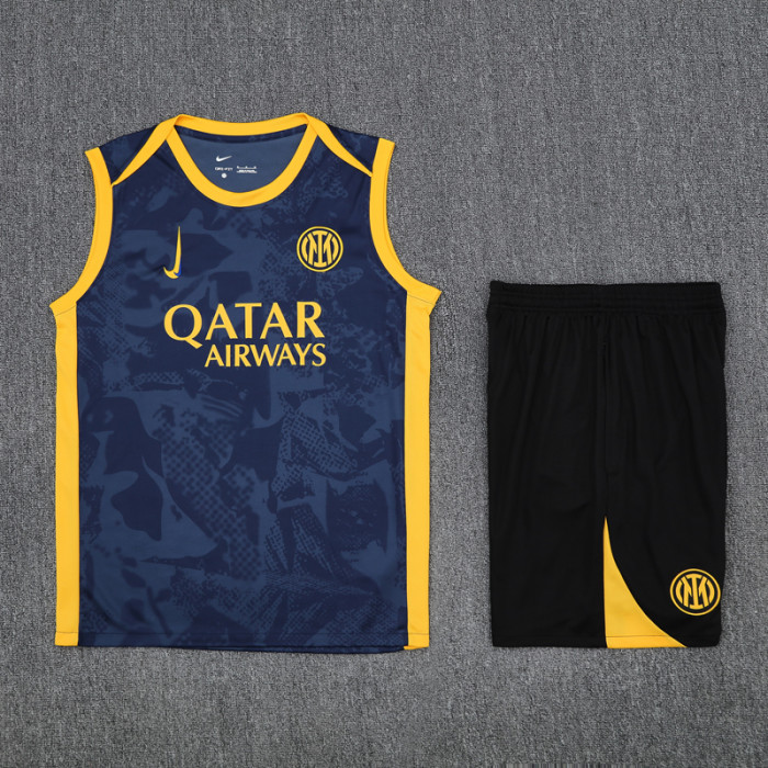 25-26 INT Royal blue Tank top and shorts suit