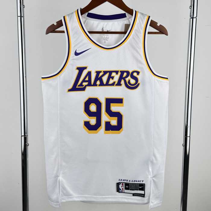 22-23 LAKERS TOSCANO #95 White Top Quality Hot Pressing NBA Jersey(圆领)