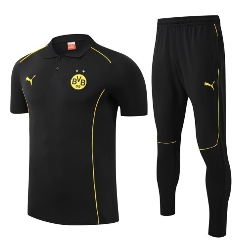 25-26 Dortmund Black Polo Tracksuit