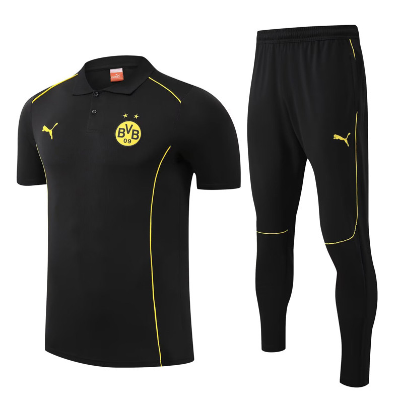 25-26 Dortmund Black Polo Tracksuit
