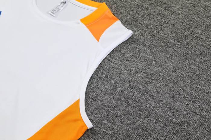 2024 AD White Tank top and shorts suit