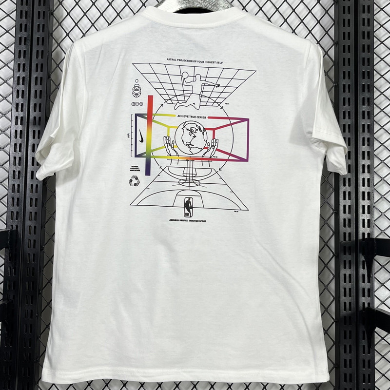 T216 NBA White High Quality Casual T-Shirt